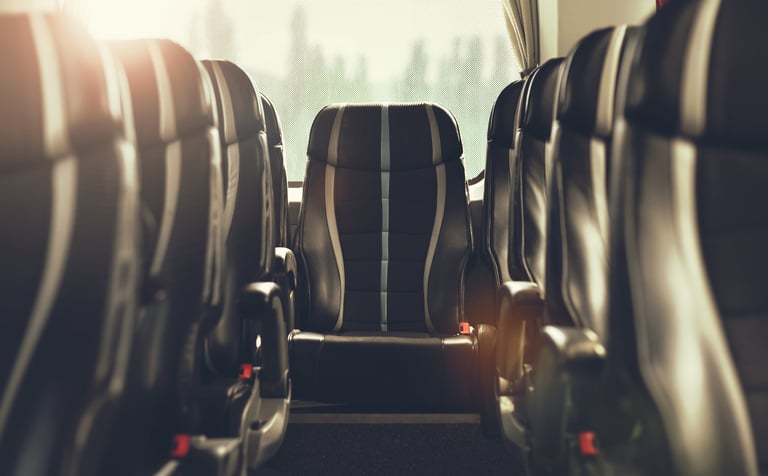Intercity bus seats with premium comfort